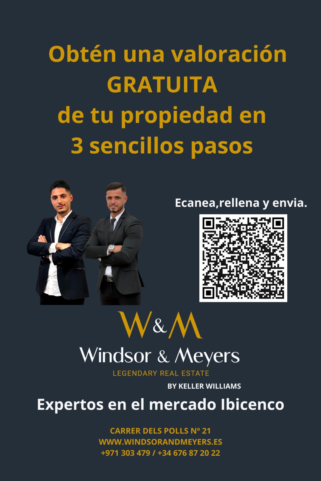 Get a free property valuation in Ibiza with Windsor & Meyers. Our team of experts will provide you with a comprehensive and accurate assessment of your property's value. Contact us today to schedule your free valuation