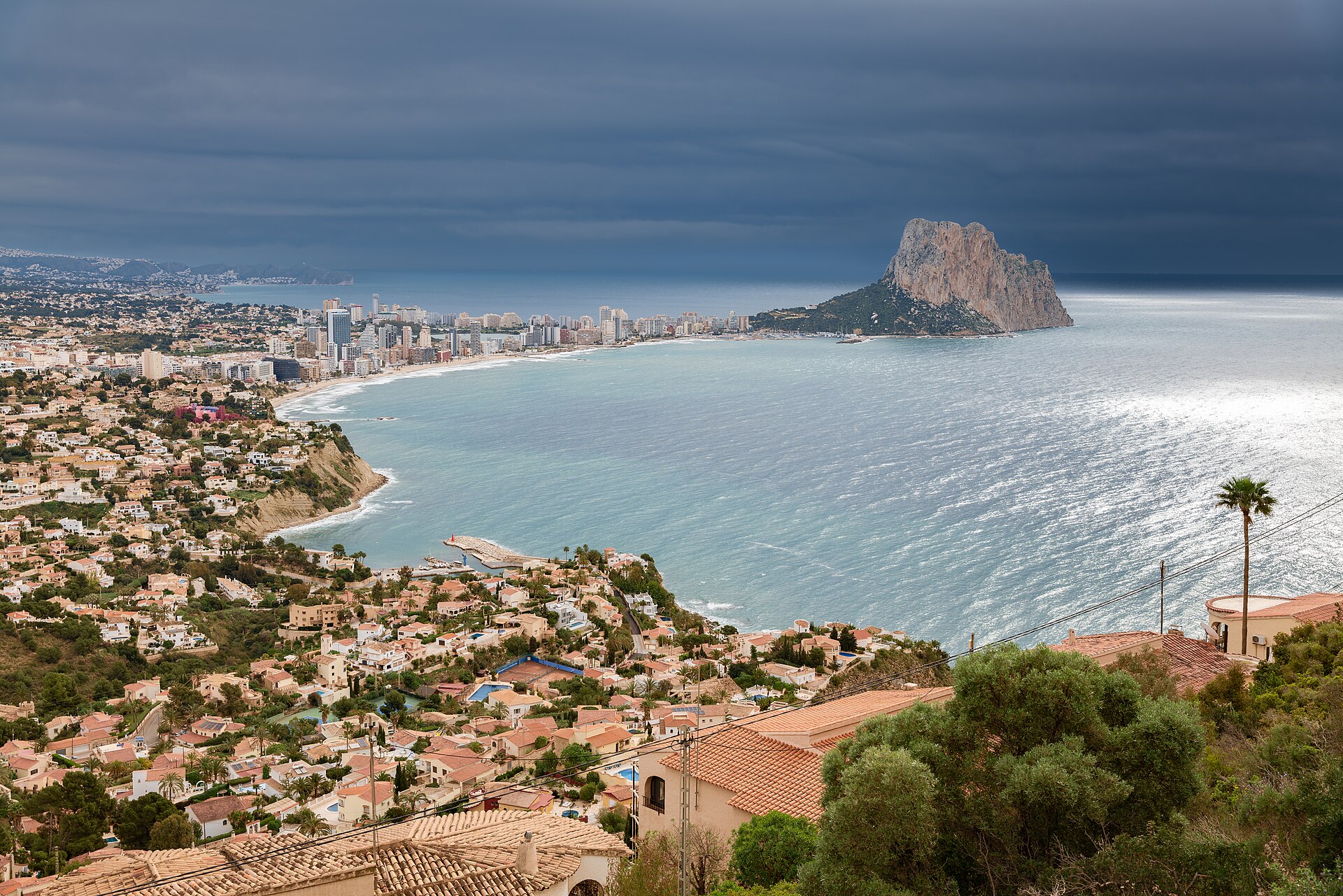 Calpe y su bahía con el Peñón de Ifach