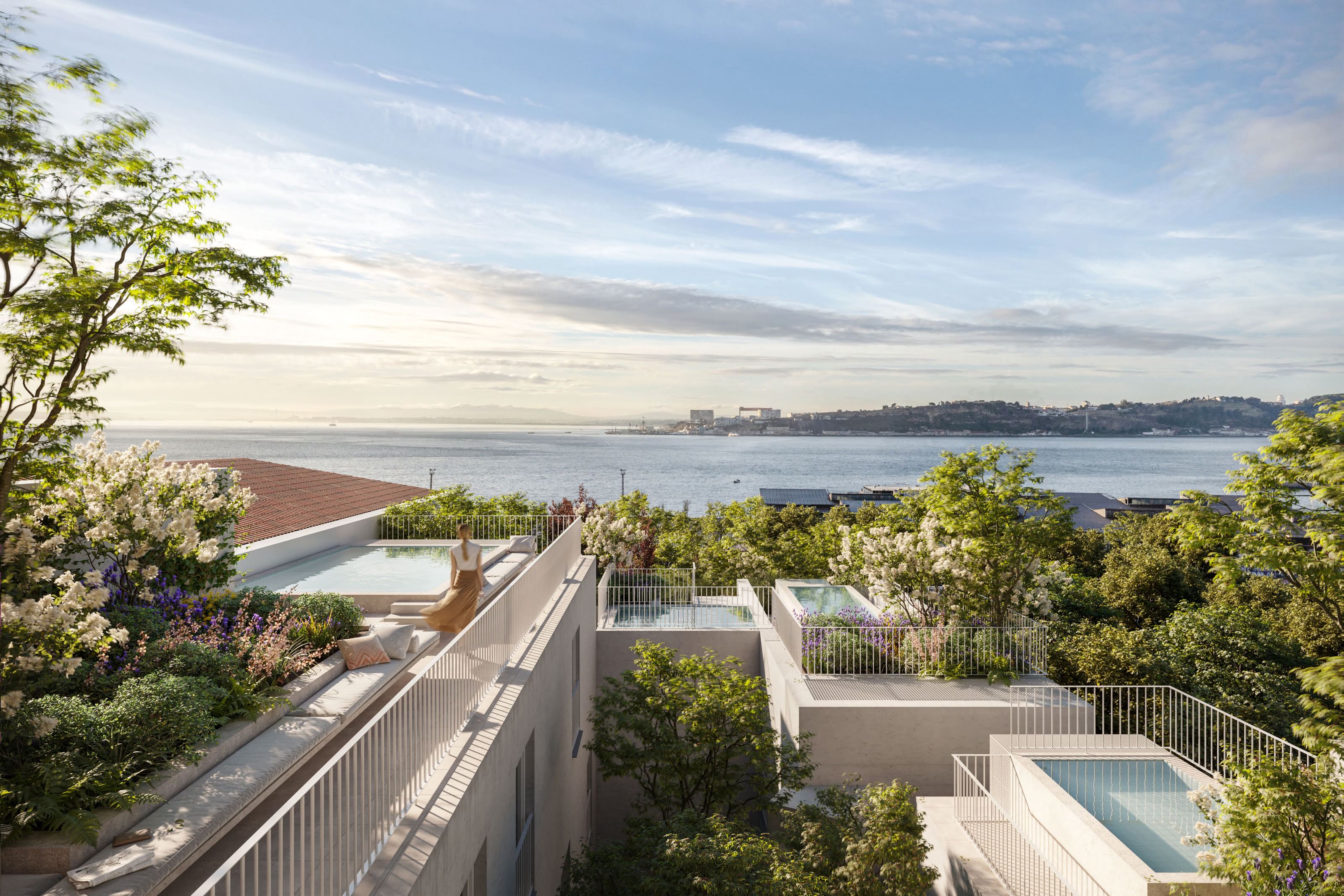 Property terrace with sea view