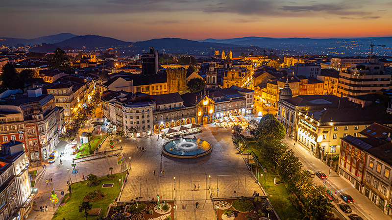 Aerial view of Braga