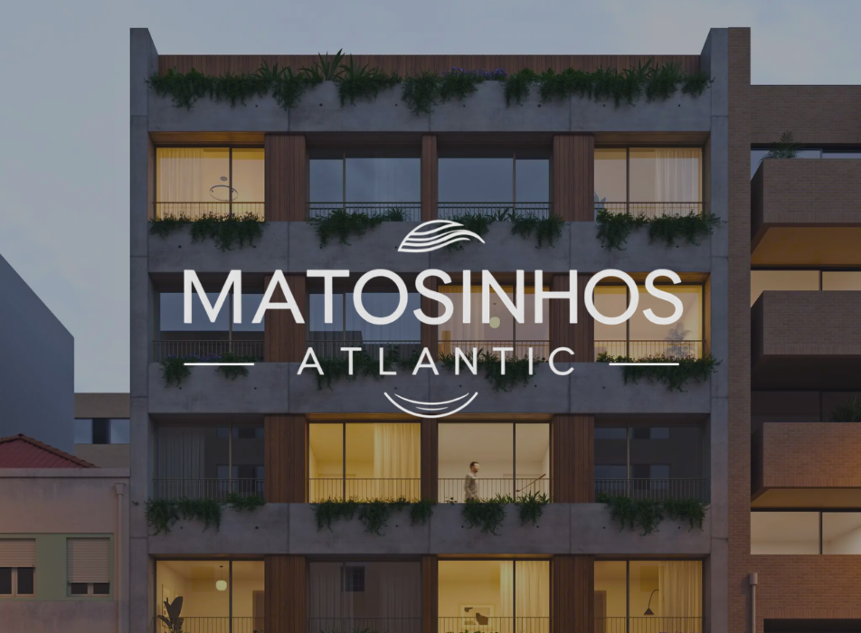 Apartamentos de 1 y 2 dormitorios, además de un local comercial, en Matosinhos Sul, a pocos pasos de la playa y del Parque da Cidade, con jardines, terrazas, balcones y una zona común en la azotea con salón y terraza para trabajar o pasar el rato. A partir de 335 000 €