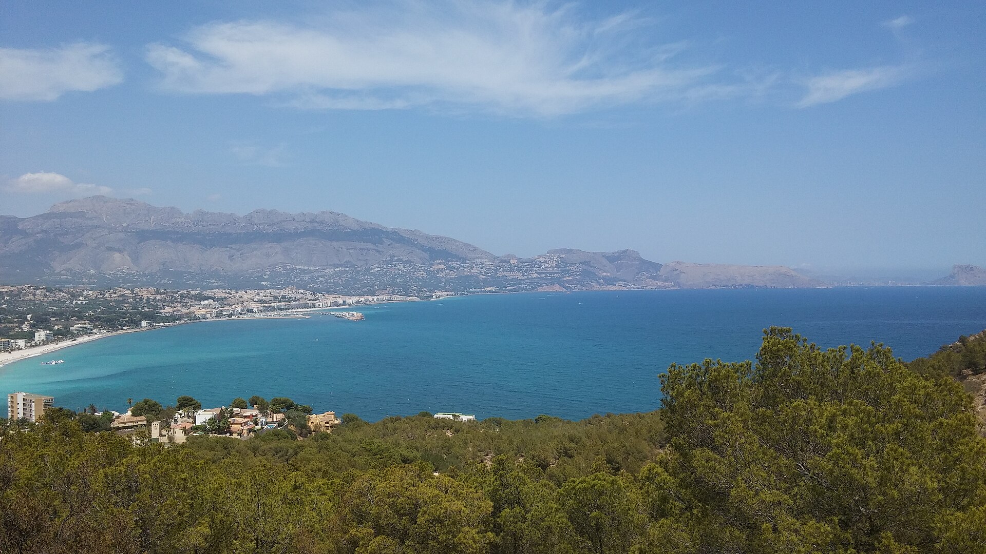 Pinar de la Serra Gelada con vistas al mar