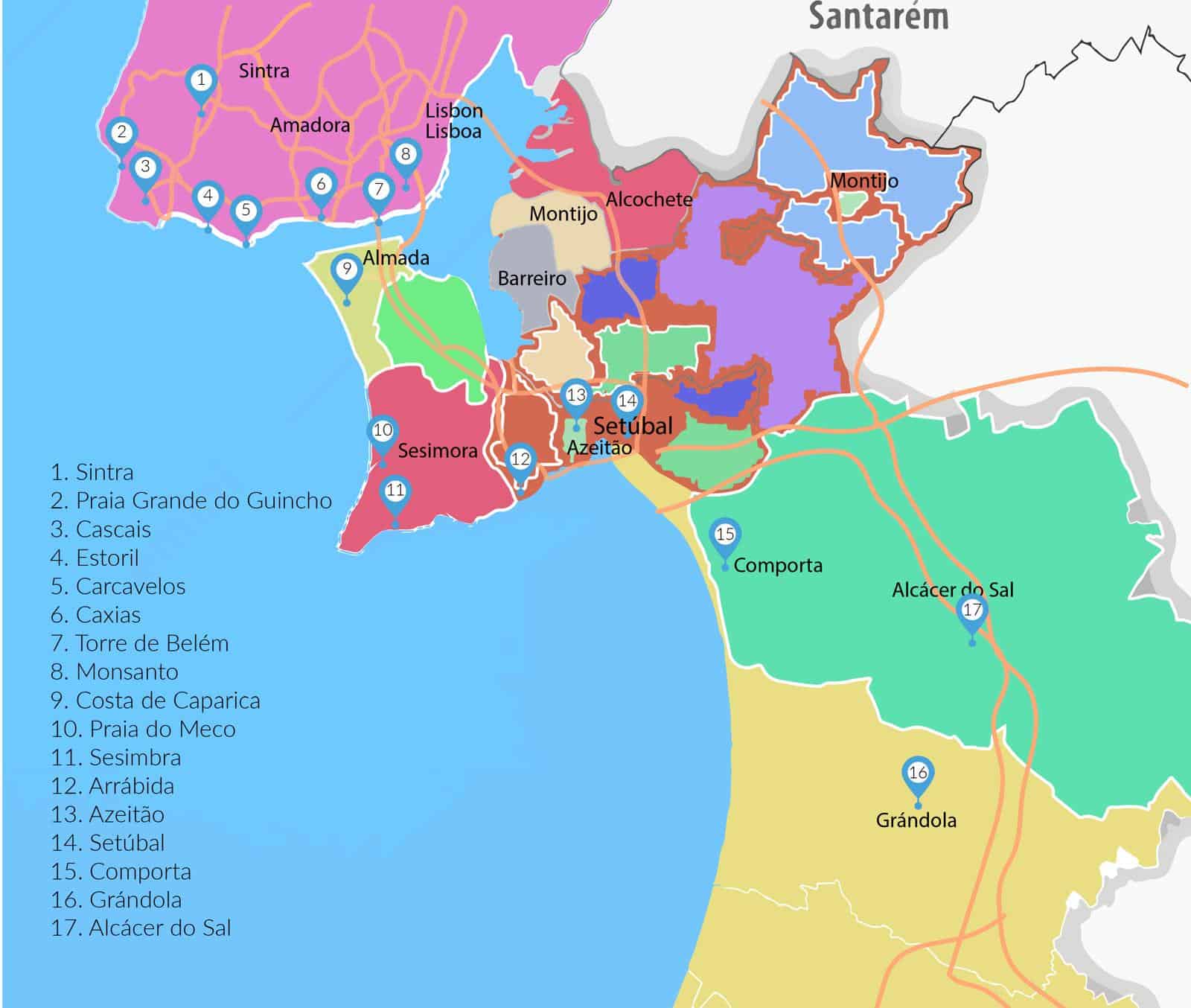 Portugal regions where LisbonParticulier is present