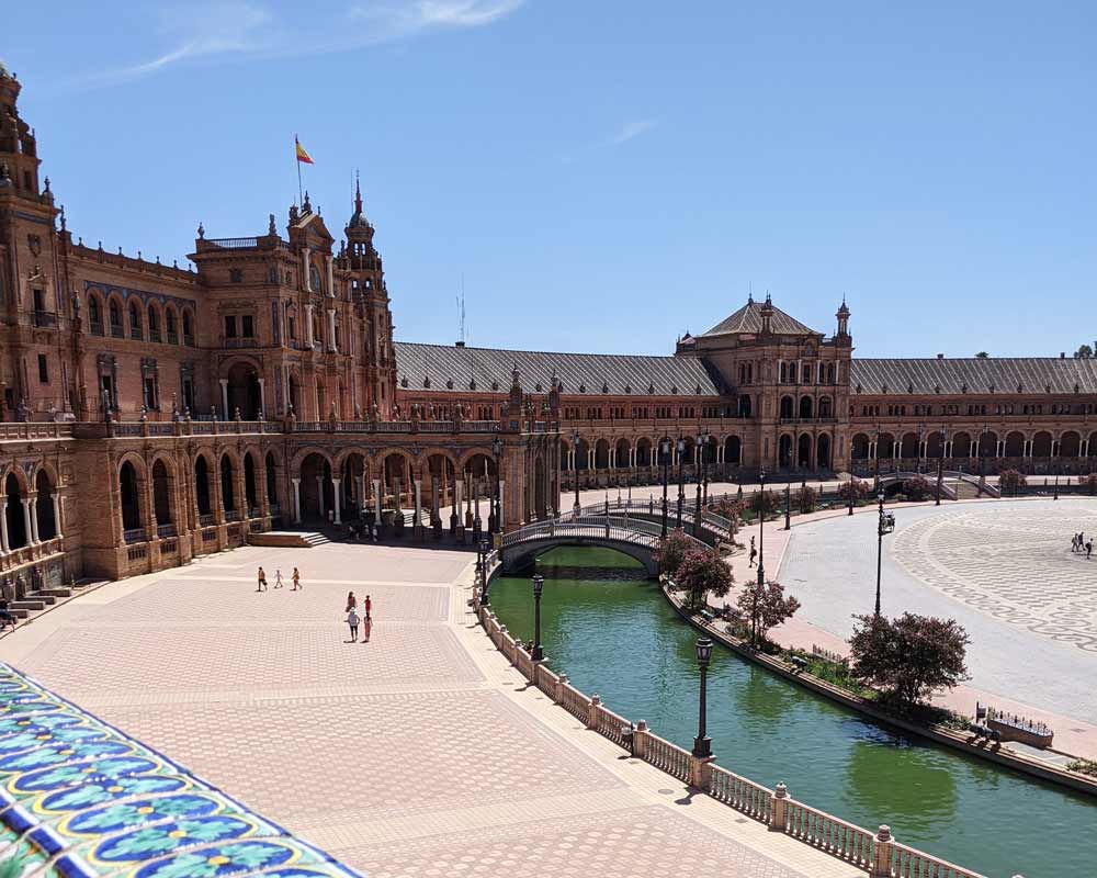 Plaza de España in Sevilla, Hintergrundbild