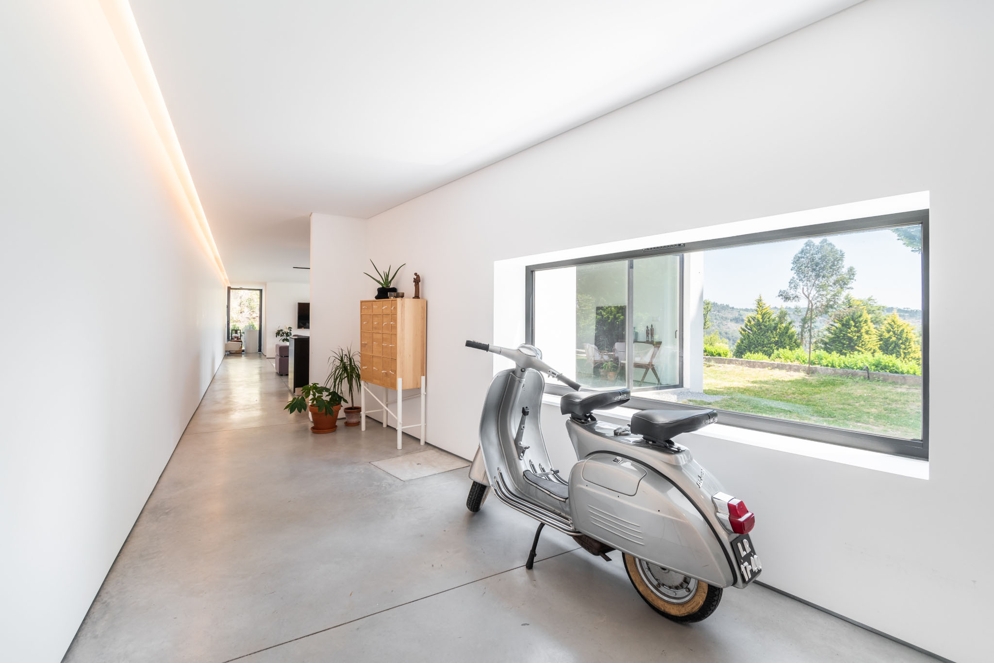 office with motorcycle