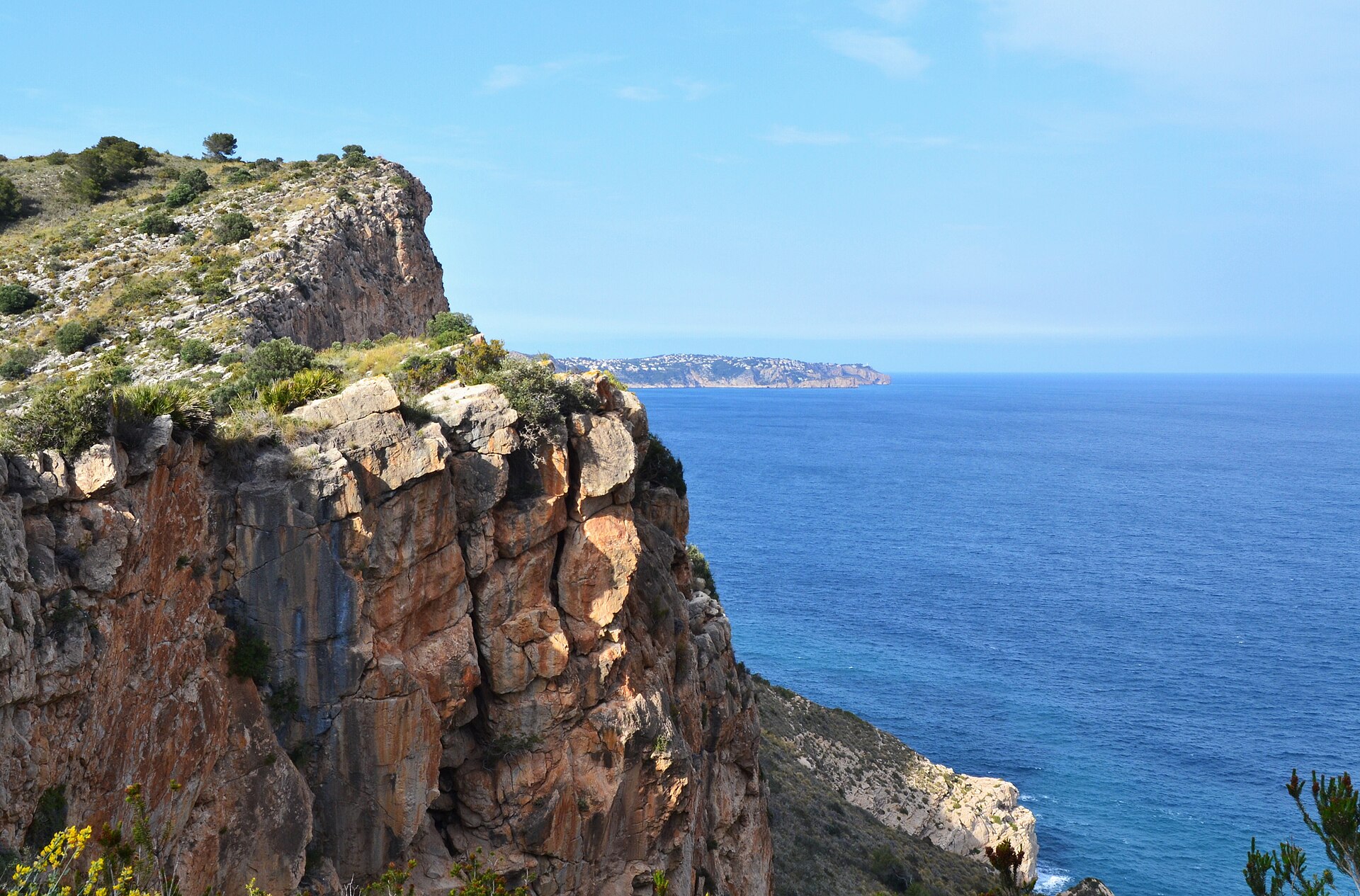 Los acantilados del Cap d'Or en Moraira