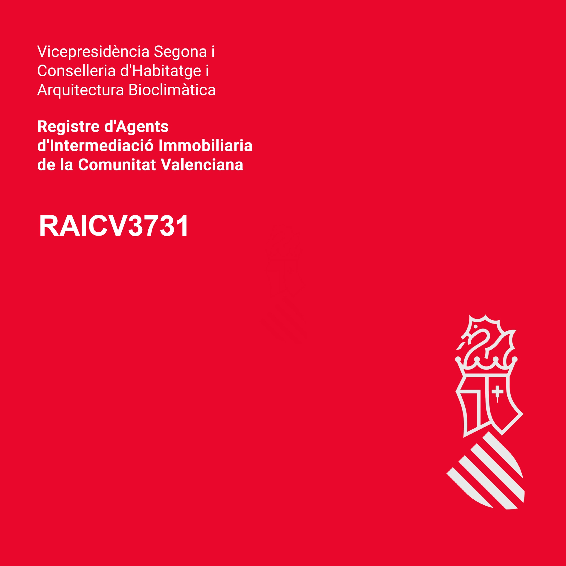 Licence RAICV de Dave Spijker, agent immobilier certifié sur la Costa Blanca Nord