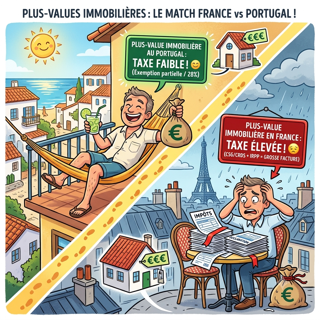 Je vends mon bien immobilier au Portugal. Serai-je imposer sur la plus-value ?