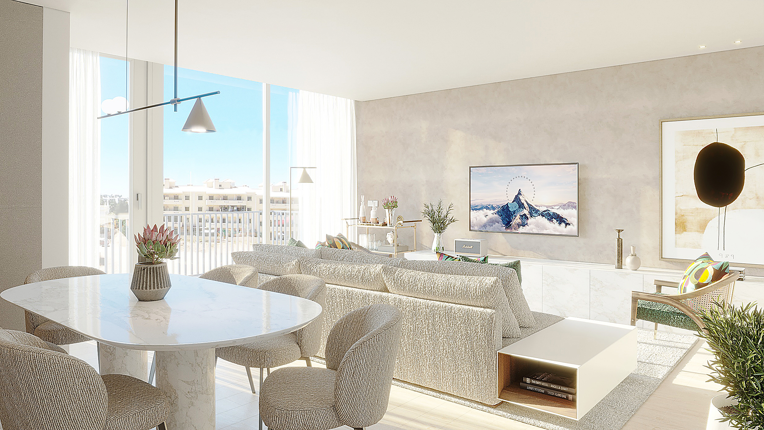 Sala Open Space Apartamento T2 Almancil