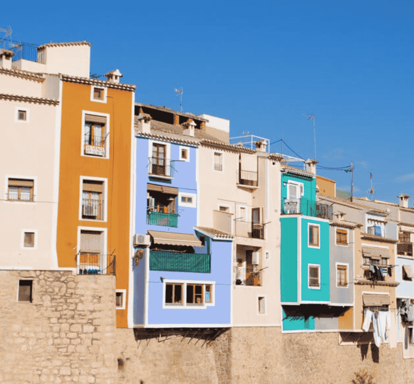 Hangende huizen in Villajoyosa - Costa Blanca