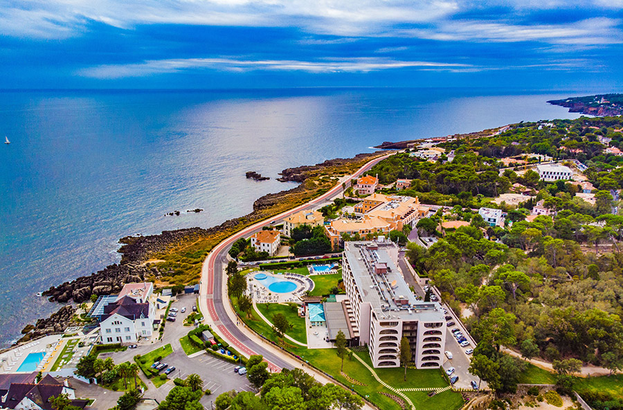Vue aérienne de la ville de Cascais, Portugal
