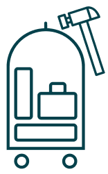 Luggage cart icon
