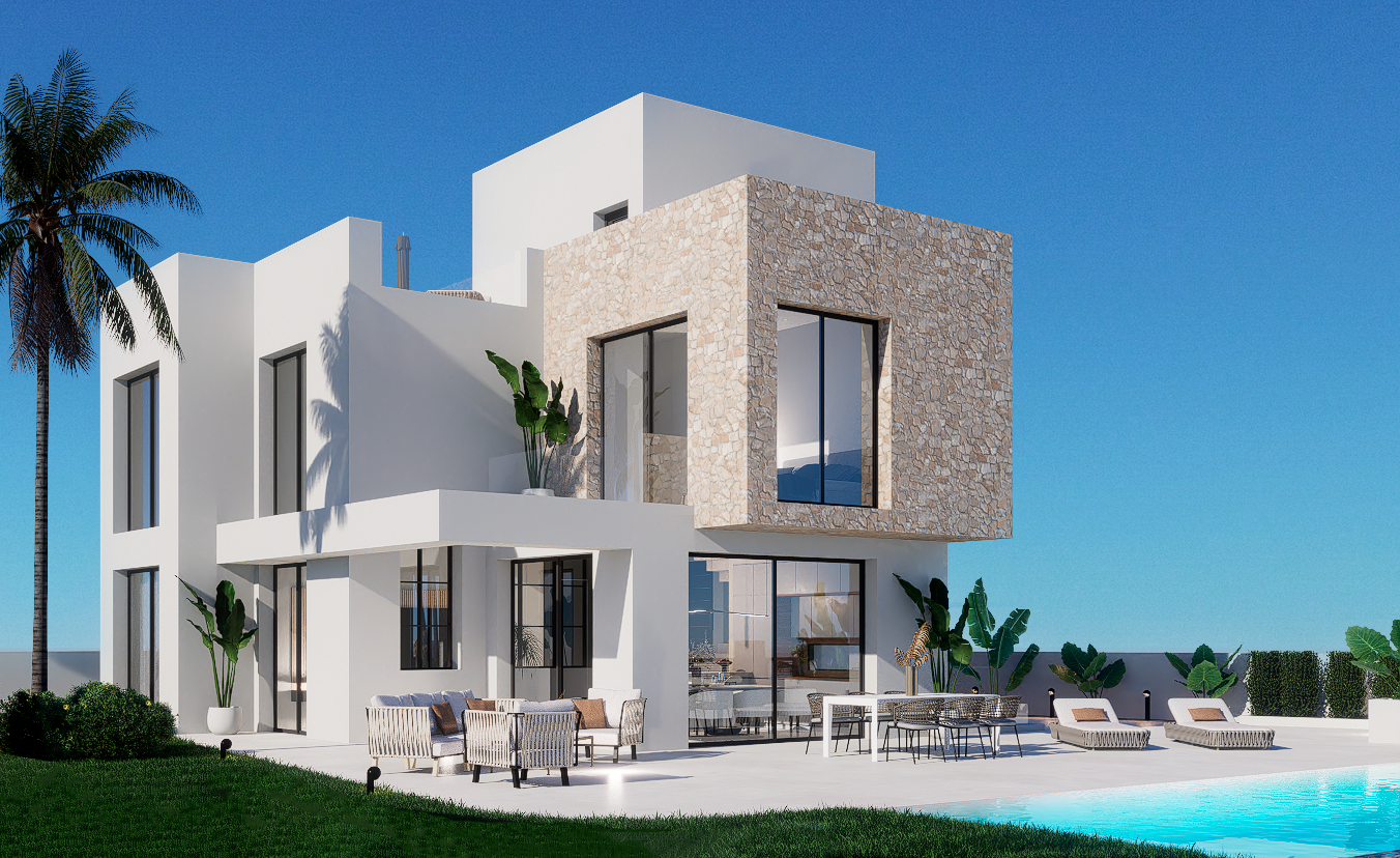 Las Bellas propone esclusive ville di nuova costruzione a Finestrat, con architettura contemporanea, piscina privata, ampie terrazze e giardini mediterranei. La posizione privilegiata garantisce un facile accesso alle spiagge, ai campi da golf e a Benidorm.